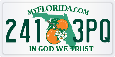 FL license plate 2413PQ