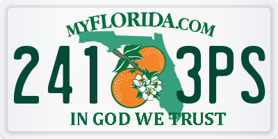 FL license plate 2413PS