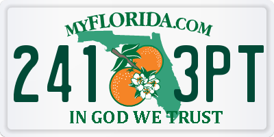 FL license plate 2413PT