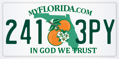 FL license plate 2413PY