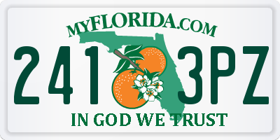FL license plate 2413PZ