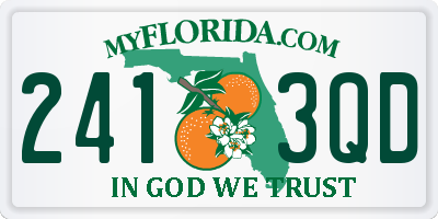 FL license plate 2413QD