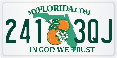FL license plate 2413QJ