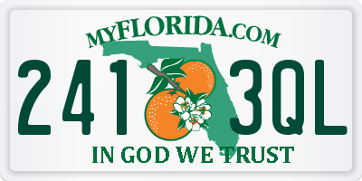 FL license plate 2413QL