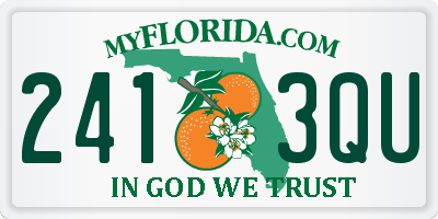 FL license plate 2413QU