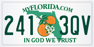 FL license plate 2413QV