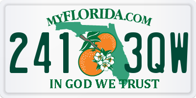 FL license plate 2413QW