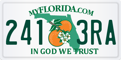 FL license plate 2413RA