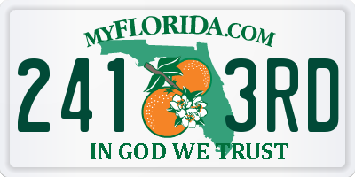 FL license plate 2413RD