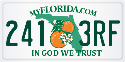 FL license plate 2413RF