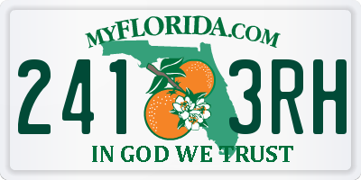 FL license plate 2413RH