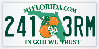 FL license plate 2413RM