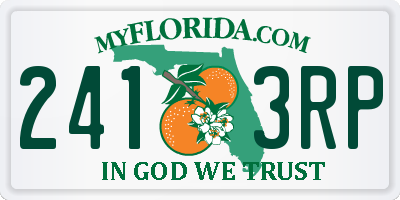 FL license plate 2413RP