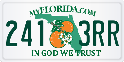 FL license plate 2413RR