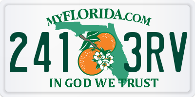 FL license plate 2413RV