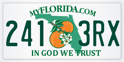 FL license plate 2413RX