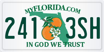 FL license plate 2413SH