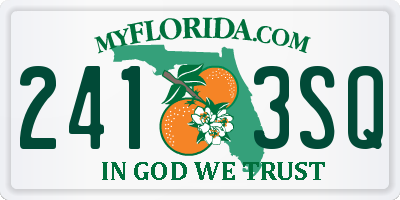 FL license plate 2413SQ