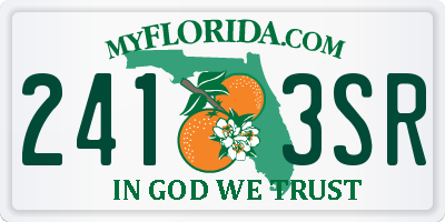 FL license plate 2413SR