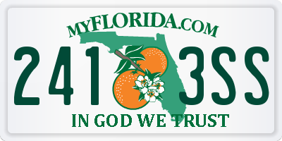 FL license plate 2413SS