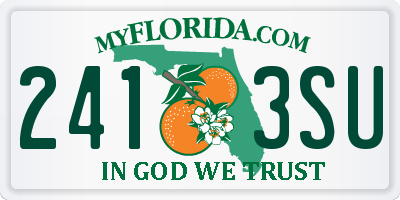 FL license plate 2413SU