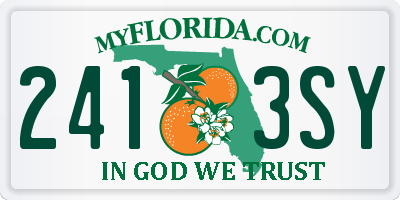 FL license plate 2413SY