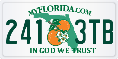 FL license plate 2413TB