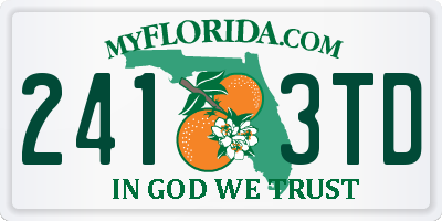 FL license plate 2413TD