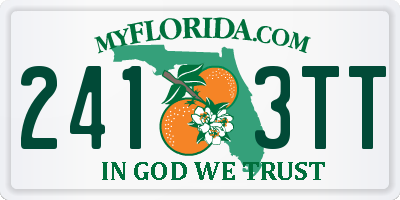 FL license plate 2413TT