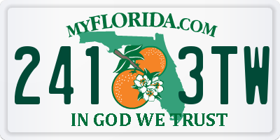 FL license plate 2413TW