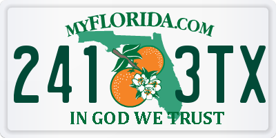 FL license plate 2413TX