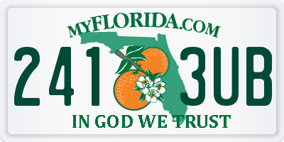 FL license plate 2413UB