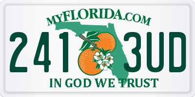 FL license plate 2413UD