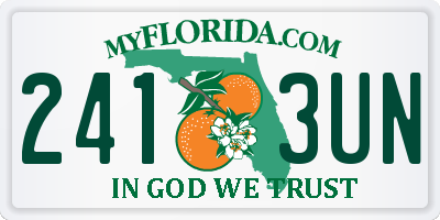 FL license plate 2413UN