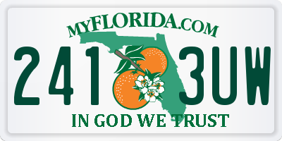 FL license plate 2413UW