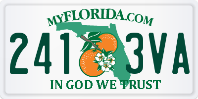 FL license plate 2413VA