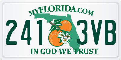 FL license plate 2413VB