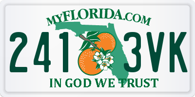 FL license plate 2413VK
