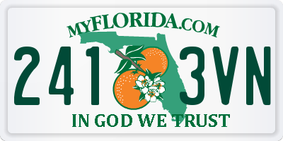 FL license plate 2413VN