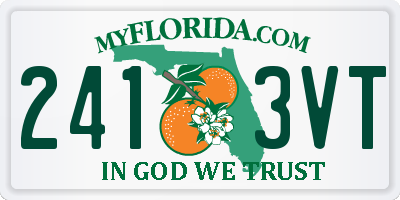 FL license plate 2413VT