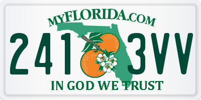 FL license plate 2413VV