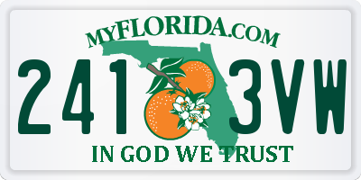 FL license plate 2413VW