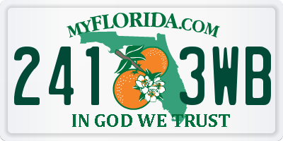 FL license plate 2413WB