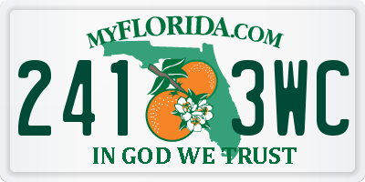 FL license plate 2413WC