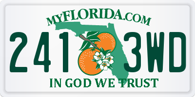 FL license plate 2413WD