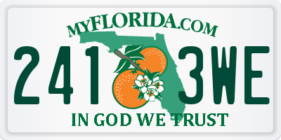 FL license plate 2413WE