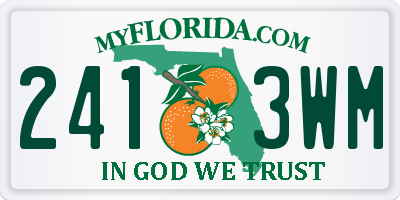 FL license plate 2413WM