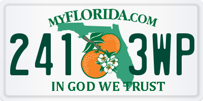 FL license plate 2413WP