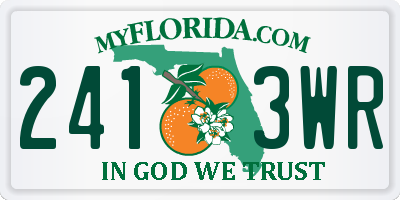 FL license plate 2413WR