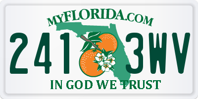 FL license plate 2413WV